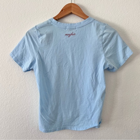 Mayfair Group Light Blue Zodiac Astrology Chart Graphic Baby Tee Sz M/L - Picture 6 of 6